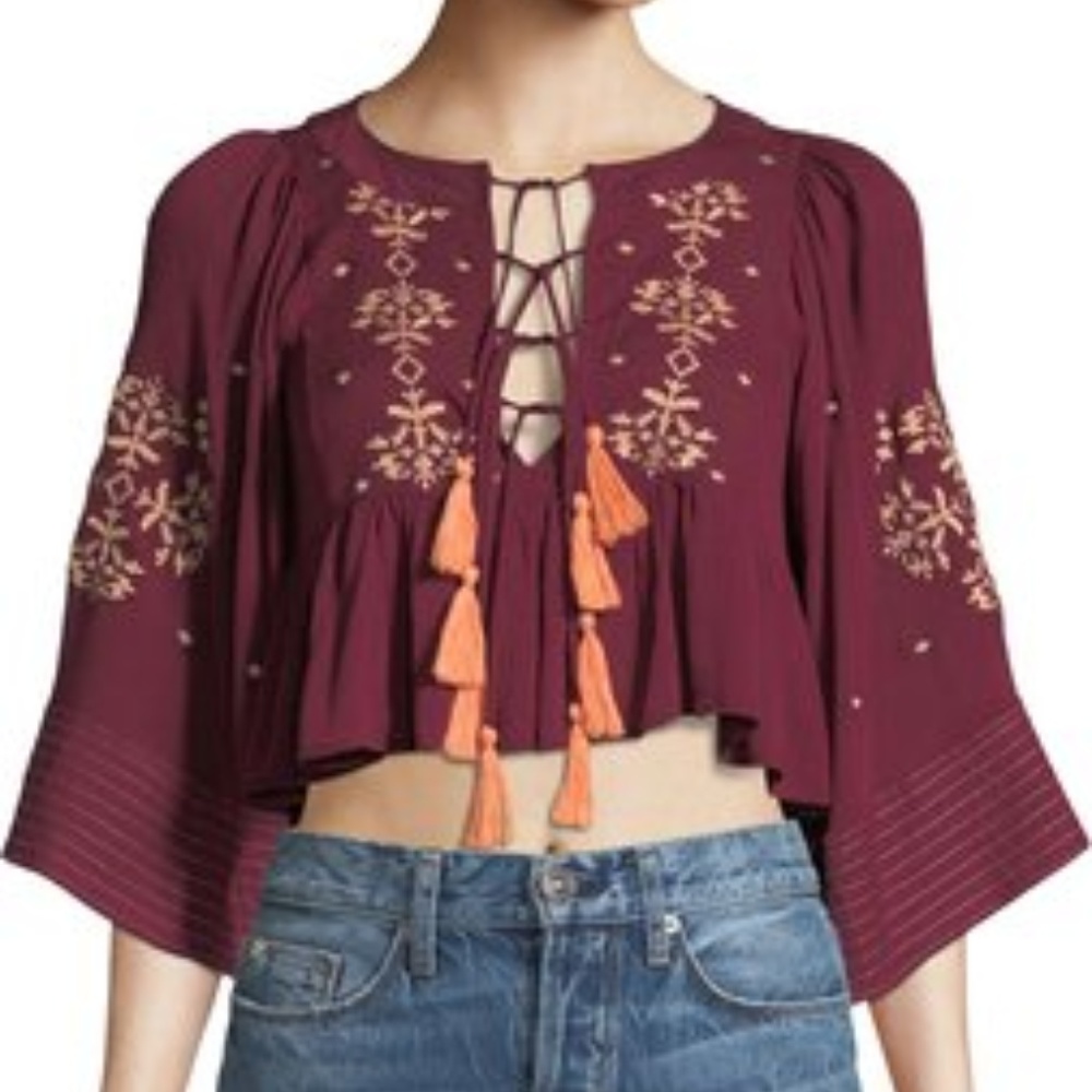 Haute Rogue Lace-Up Blouse